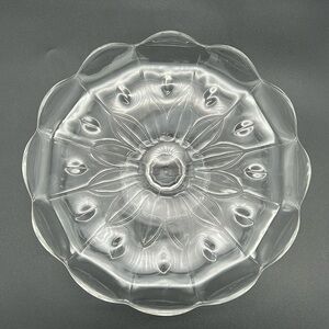 Vintage Clear Pedestal Cake Stand by Indiana Glass Company - 4 Inches Tall​